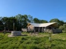 Bossington Safari Tent Glamping with a Hot Tub on a Farm